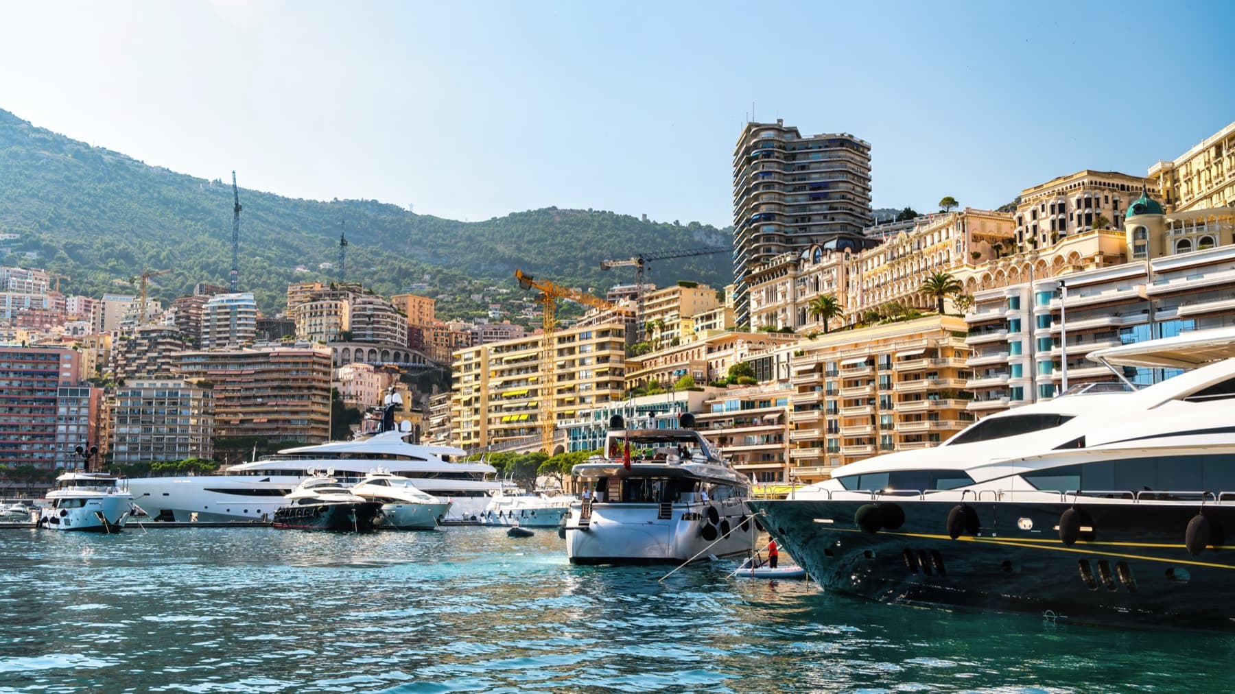 Superyachts in the harbour at Monaco